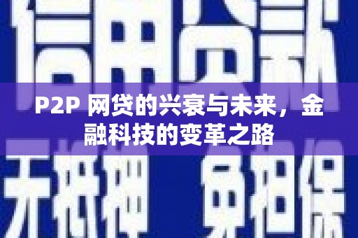 桦南P2P 网贷的兴衰与未来，金融科技的变革之路