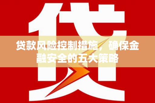 桦南贷款风险控制措施，确保金融安全的五大策略